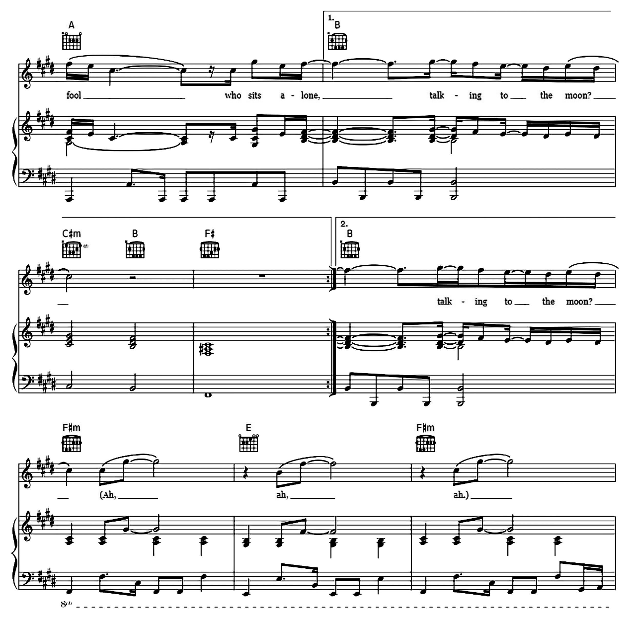 Talking To The Moon sheet music 4