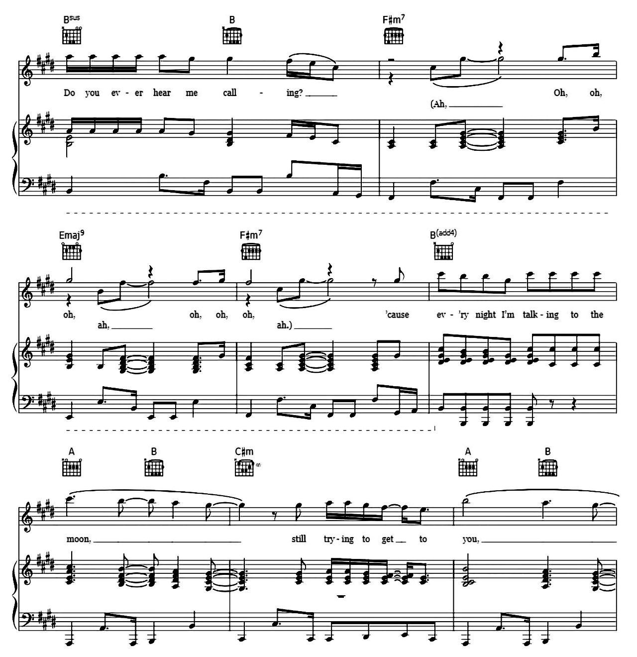 Talking To The Moon sheet music 5