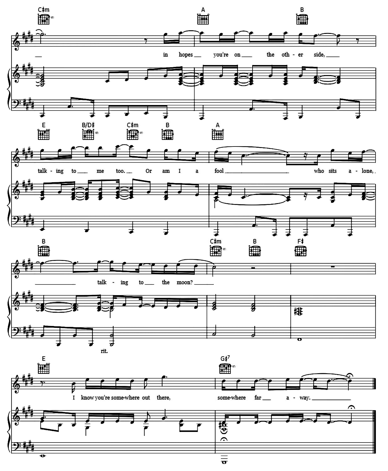 Talking To The Moon sheet music 6