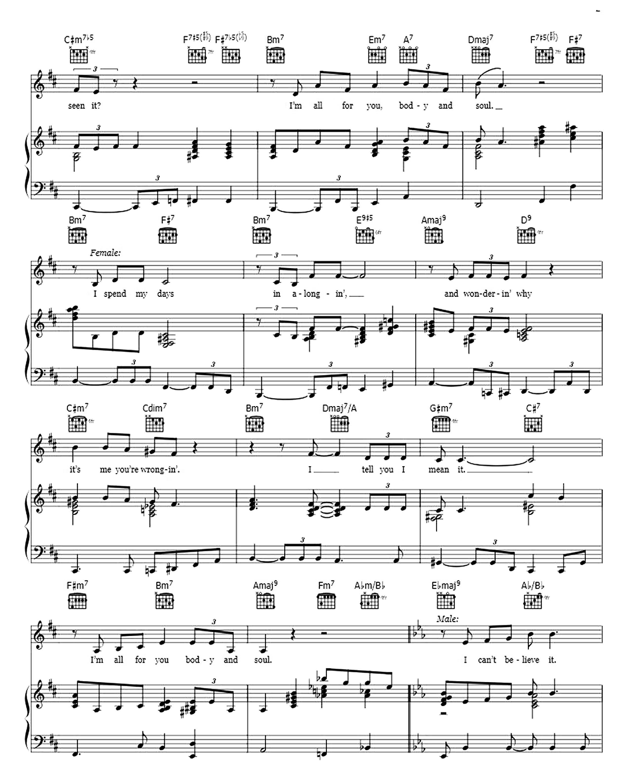 Body And Soul sheet music 2