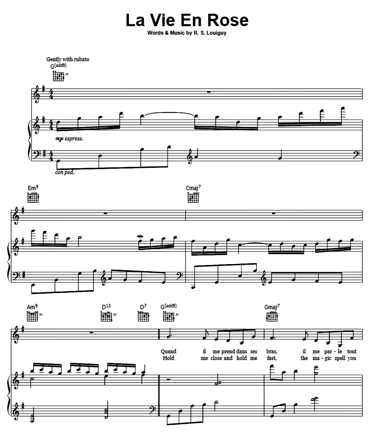 La Vie En Rose sheet music