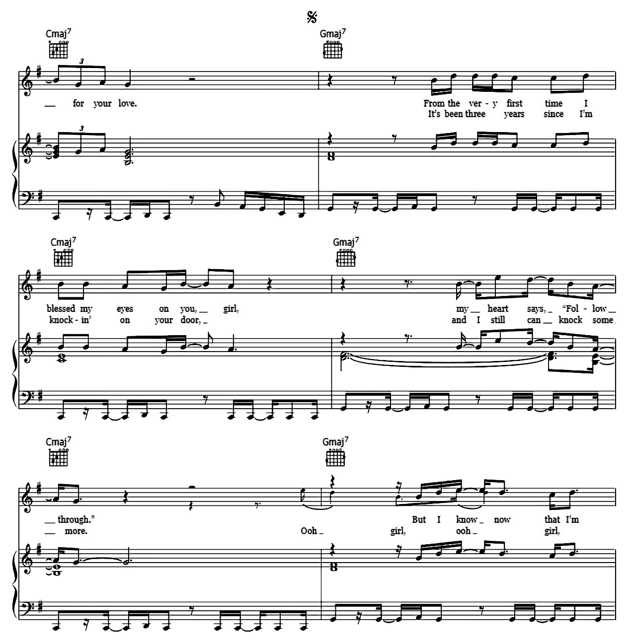 Waiting In Vain sheet music 2