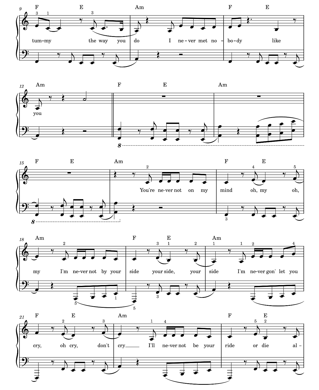 Nobody Like U (from Turning Red) sheet music 2