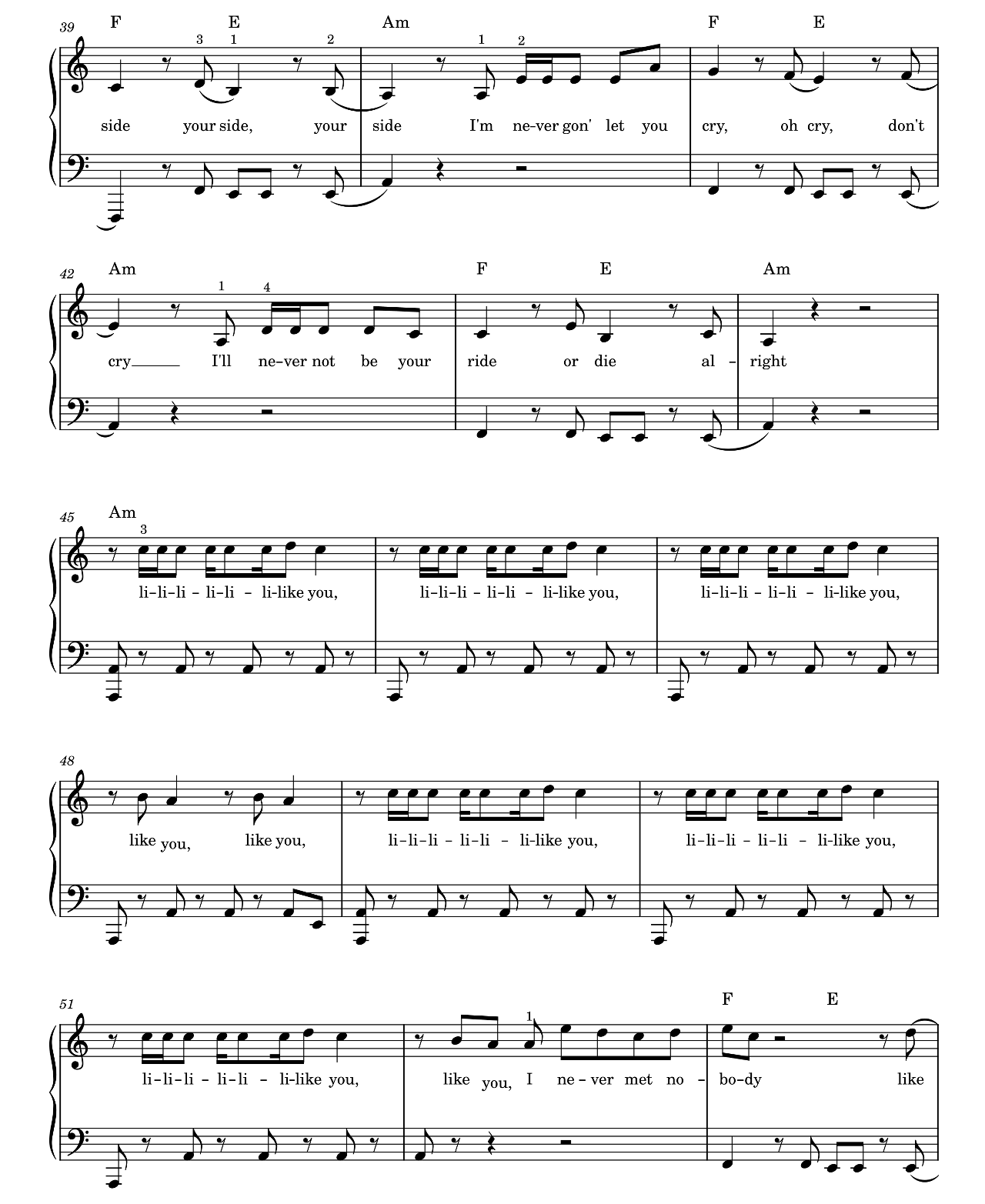 Nobody Like U (from Turning Red) sheet music 4