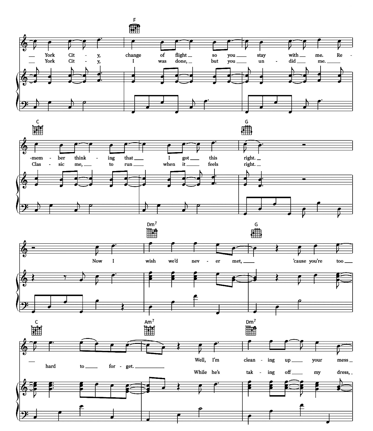 Lie To Me sheet music 3