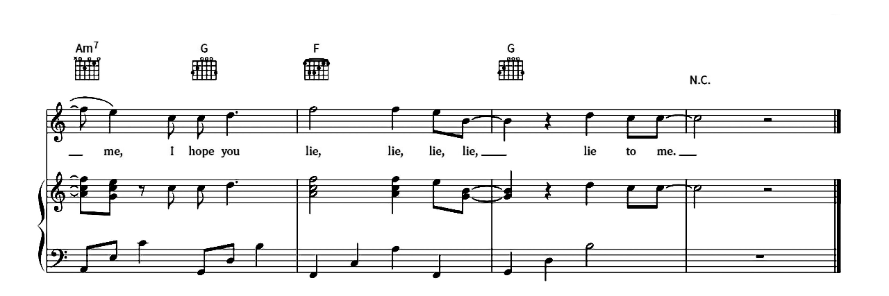 Lie To Me sheet music 6