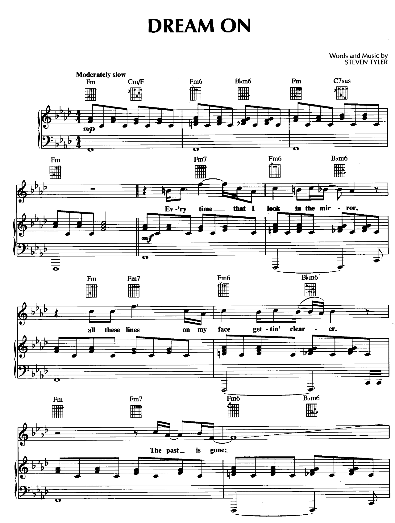 Dream On sheet music