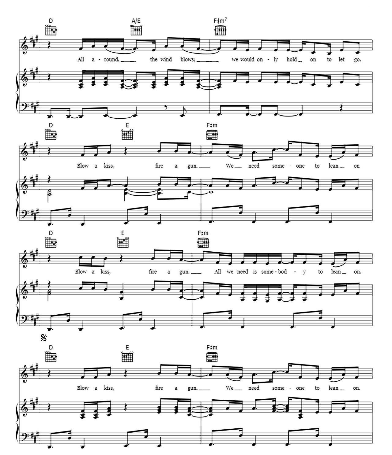 Lean On sheet music 2