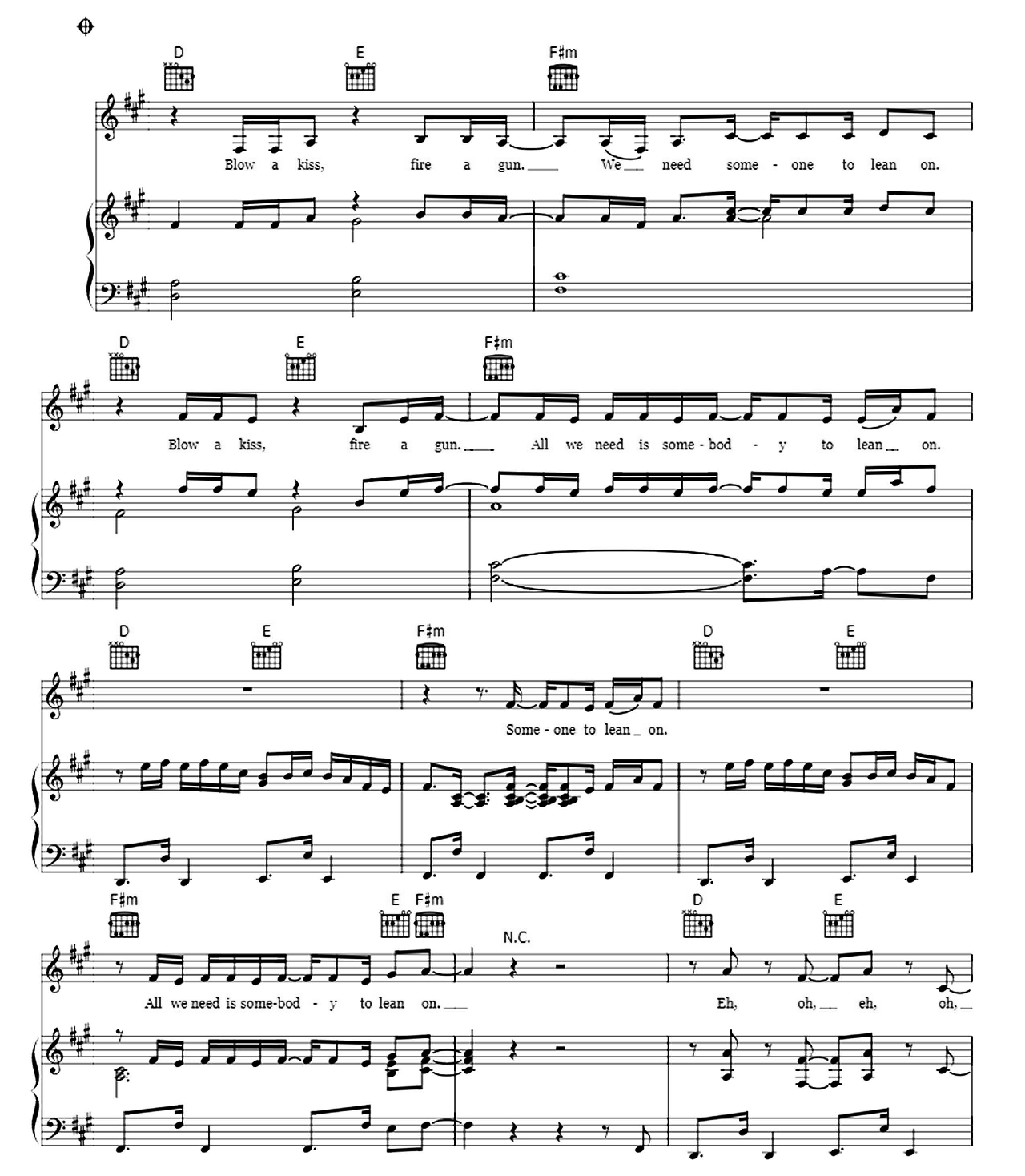 Lean On sheet music 5
