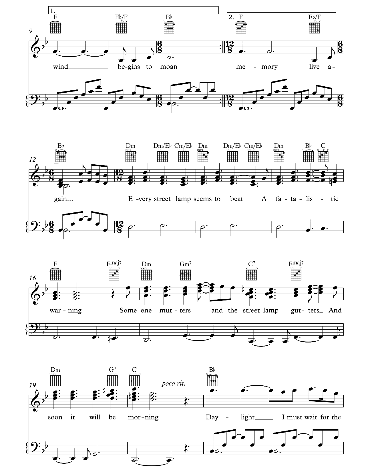 Memory sheet music 2