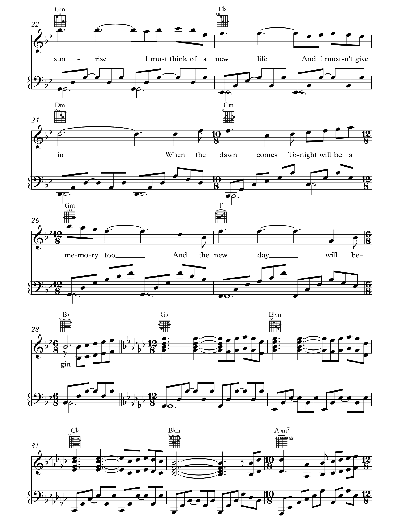 Memory sheet music 3