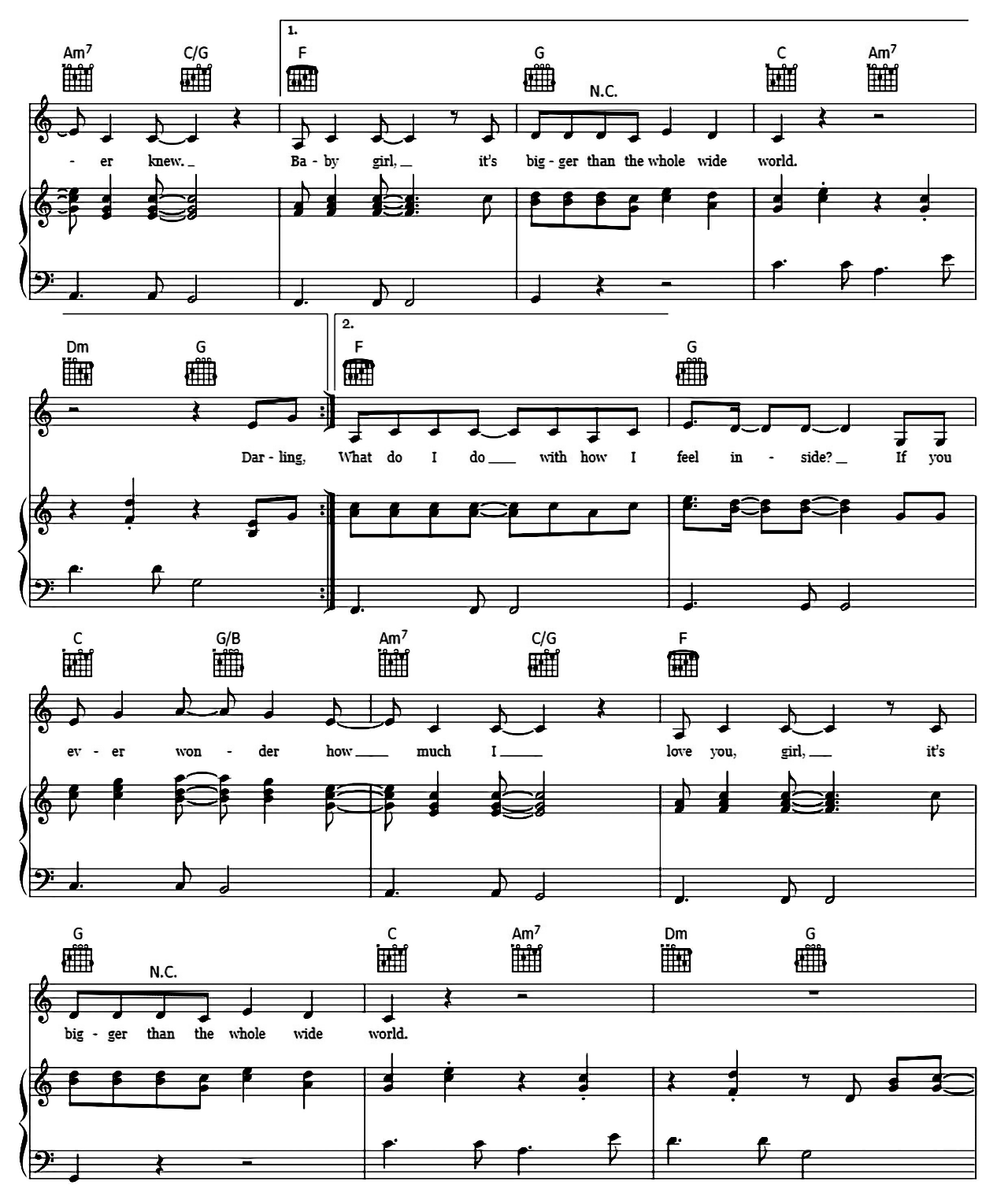 You Mean The Whole Wide World To Me sheet music 3