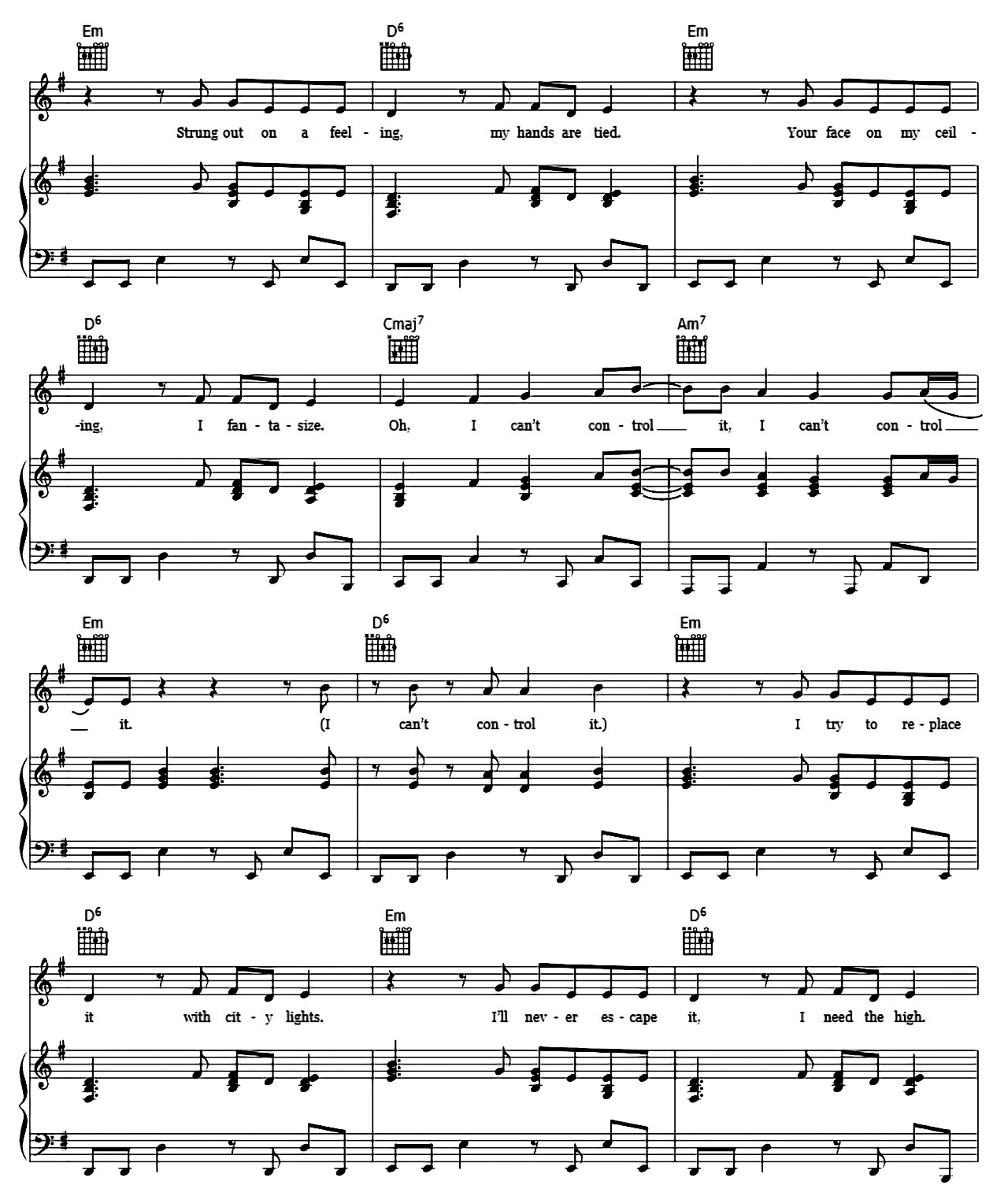 Prisoner sheet music 2