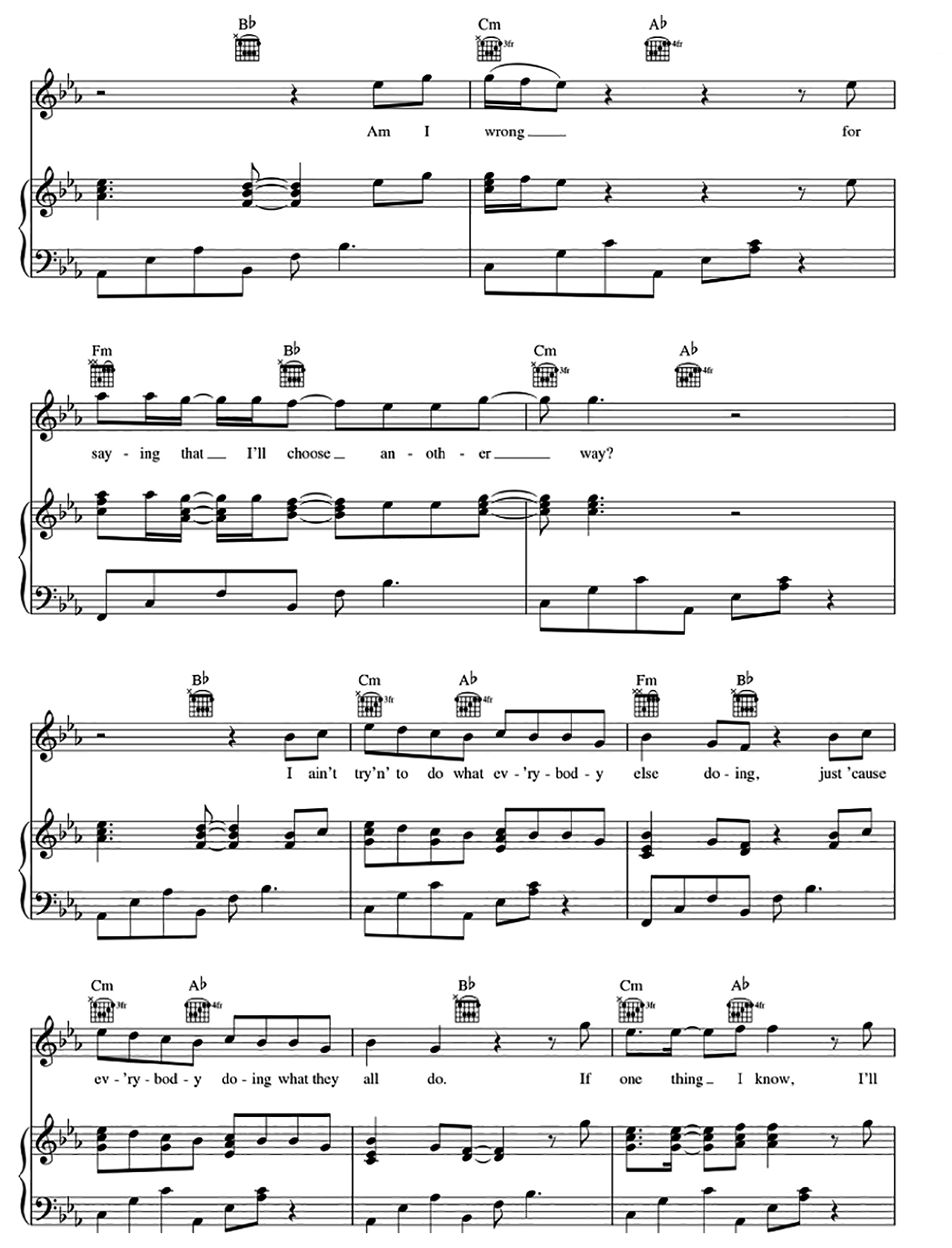 Am I Wrong sheet music 3