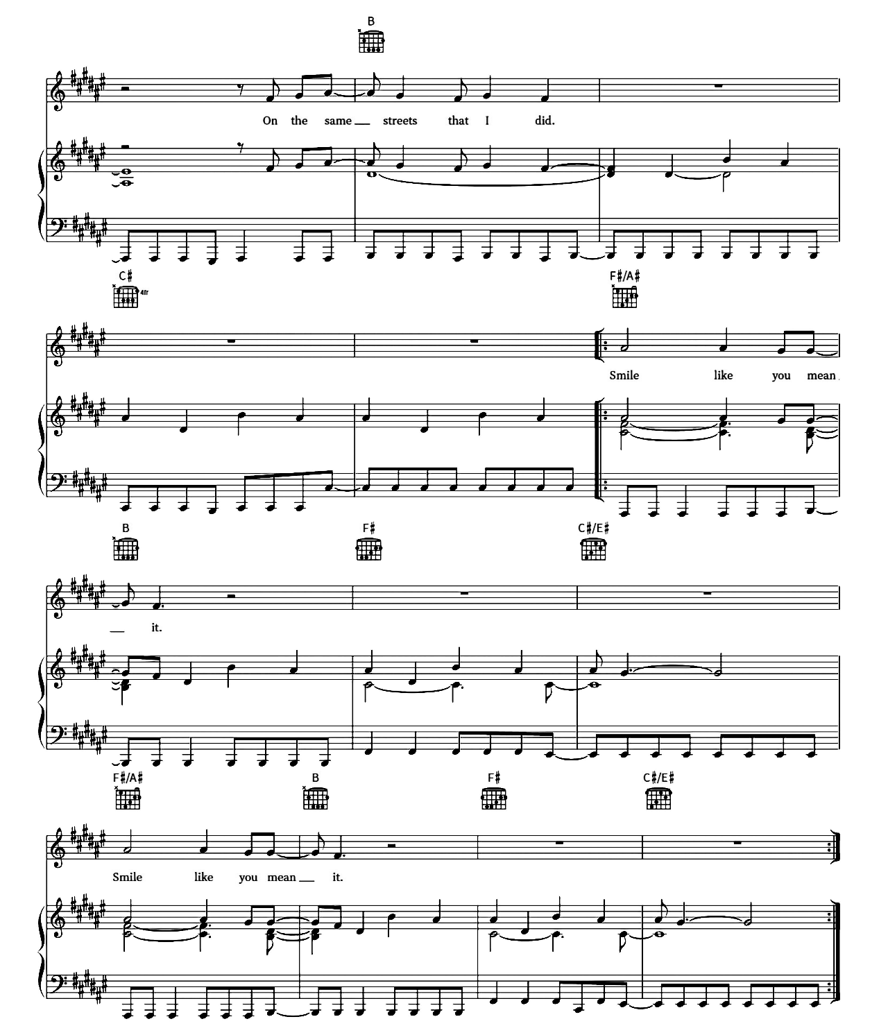 Smile Like You Mean It sheet music 6