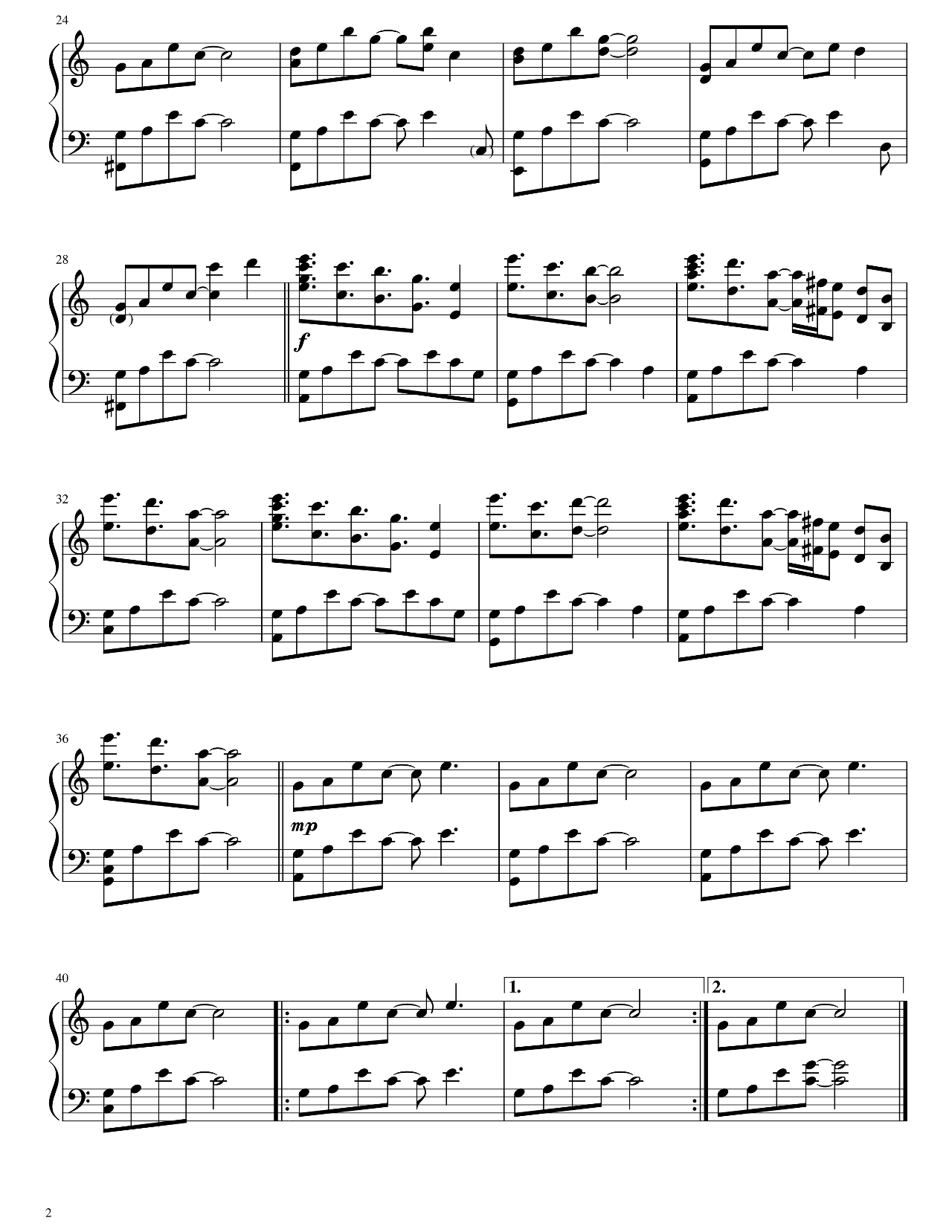 Living Mice sheet music 2