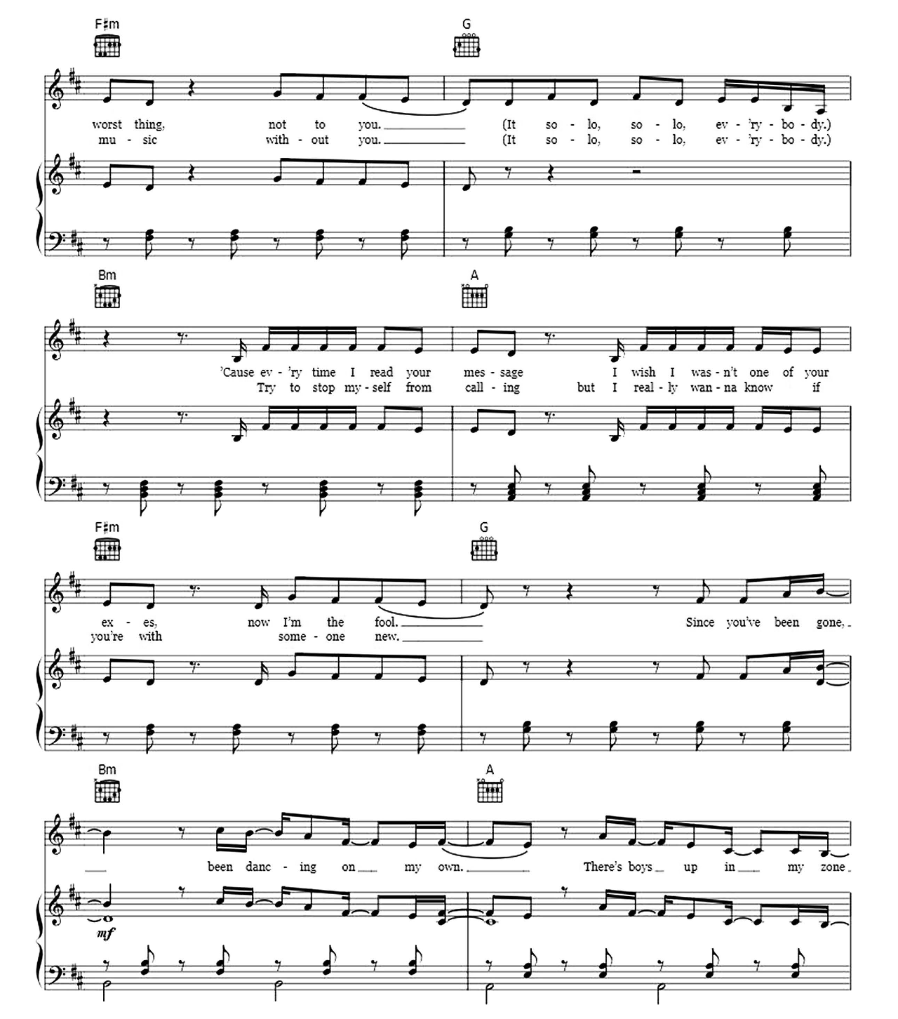 Solo sheet music 2