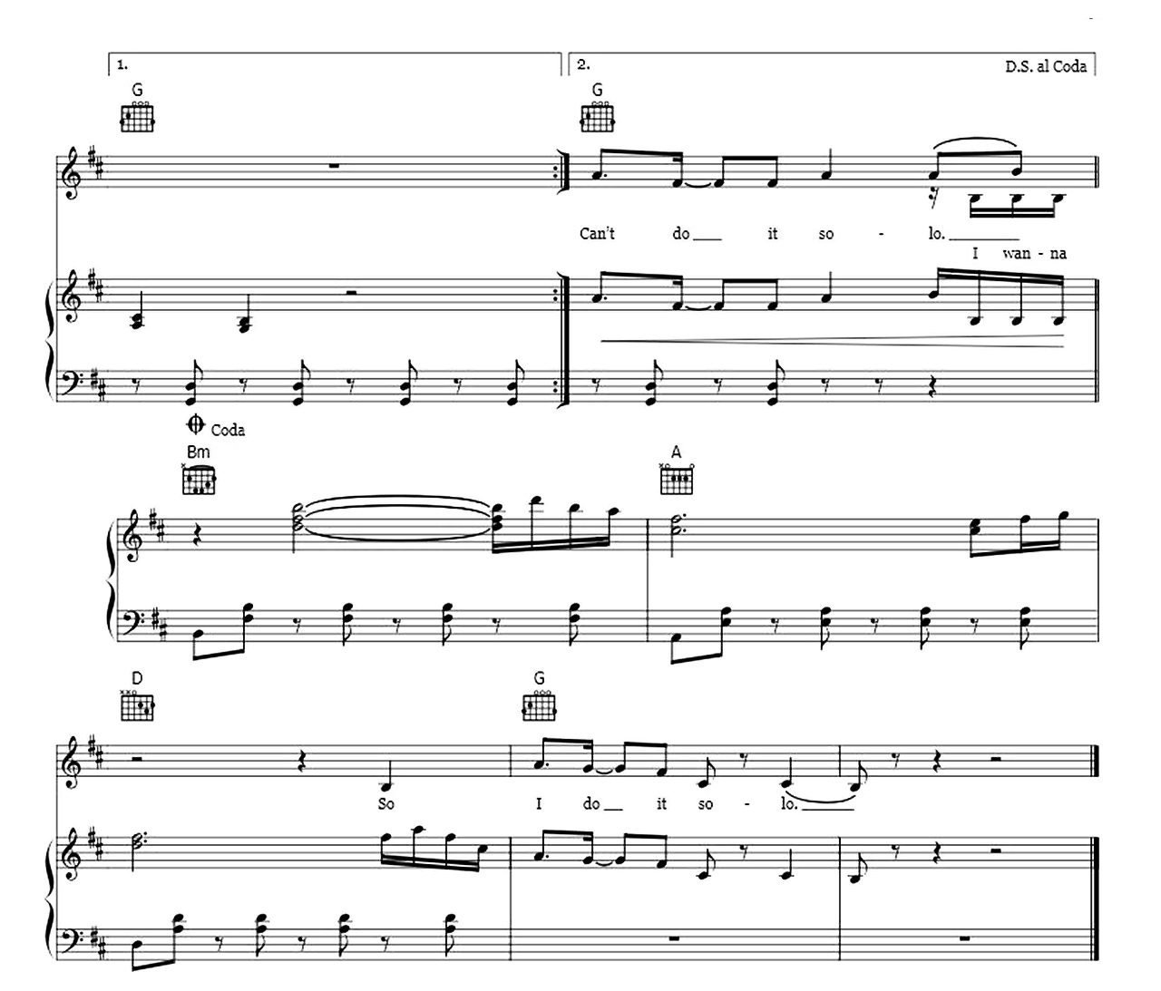 Solo sheet music 6