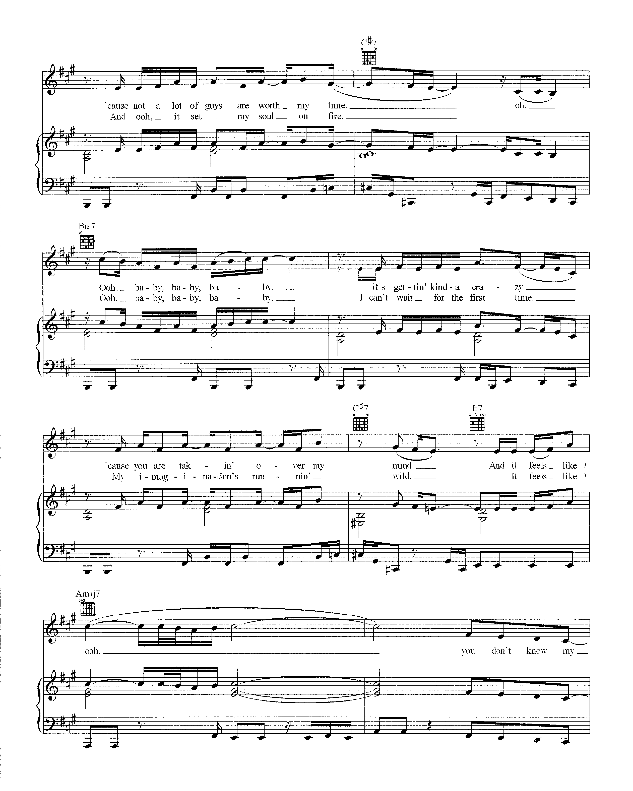 You Dont Know My Name sheet music 2