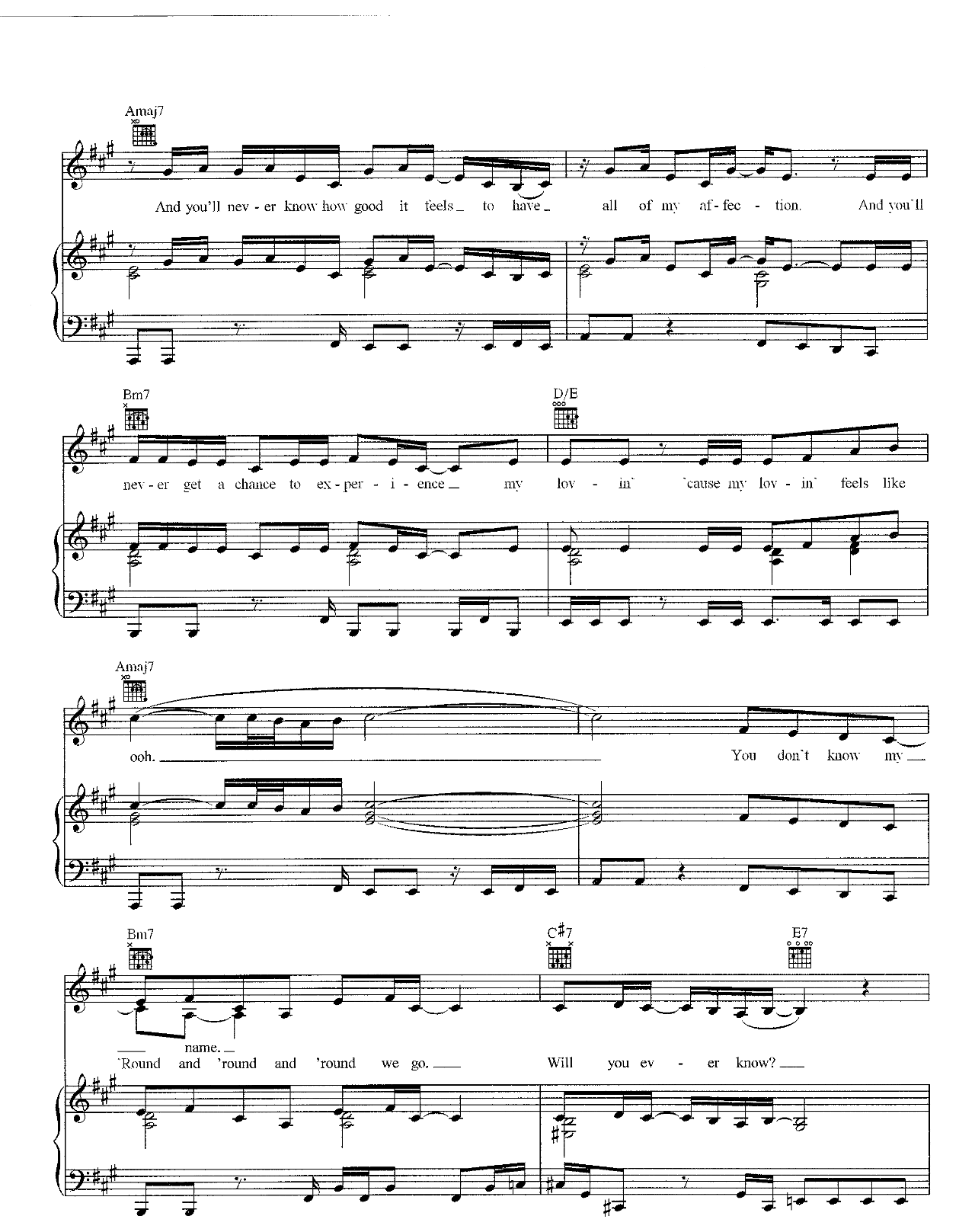 You Dont Know My Name sheet music 5