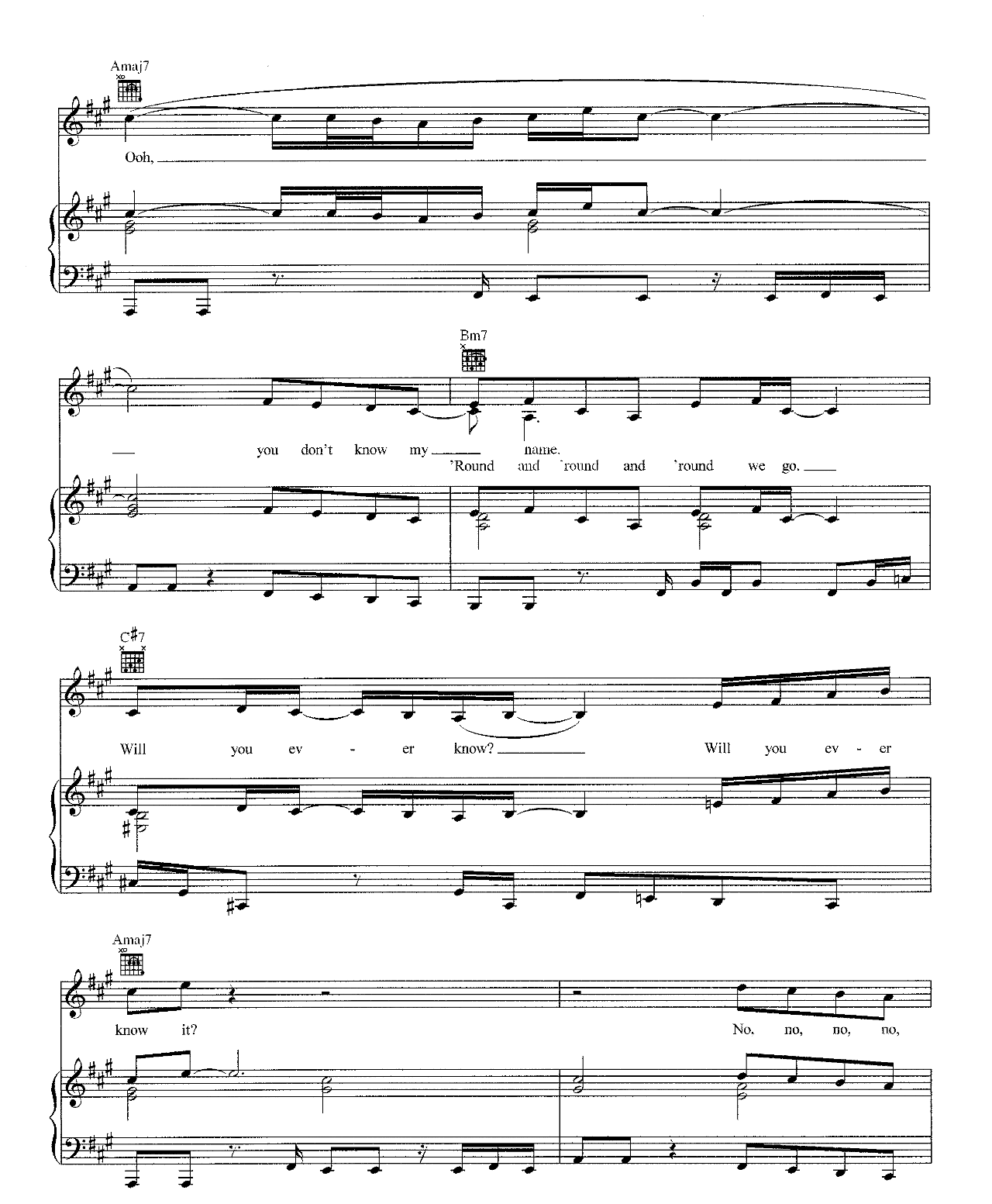 You Dont Know My Name sheet music 6