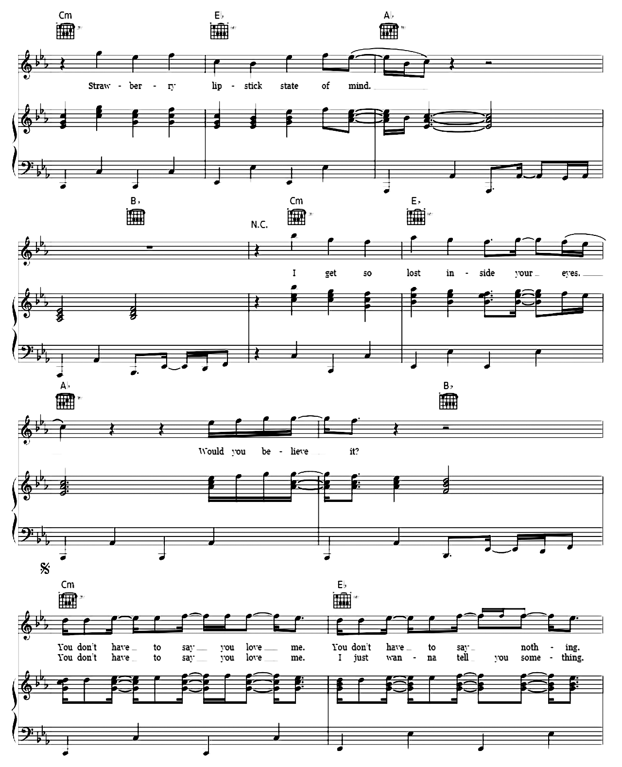 Adore You sheet music 2