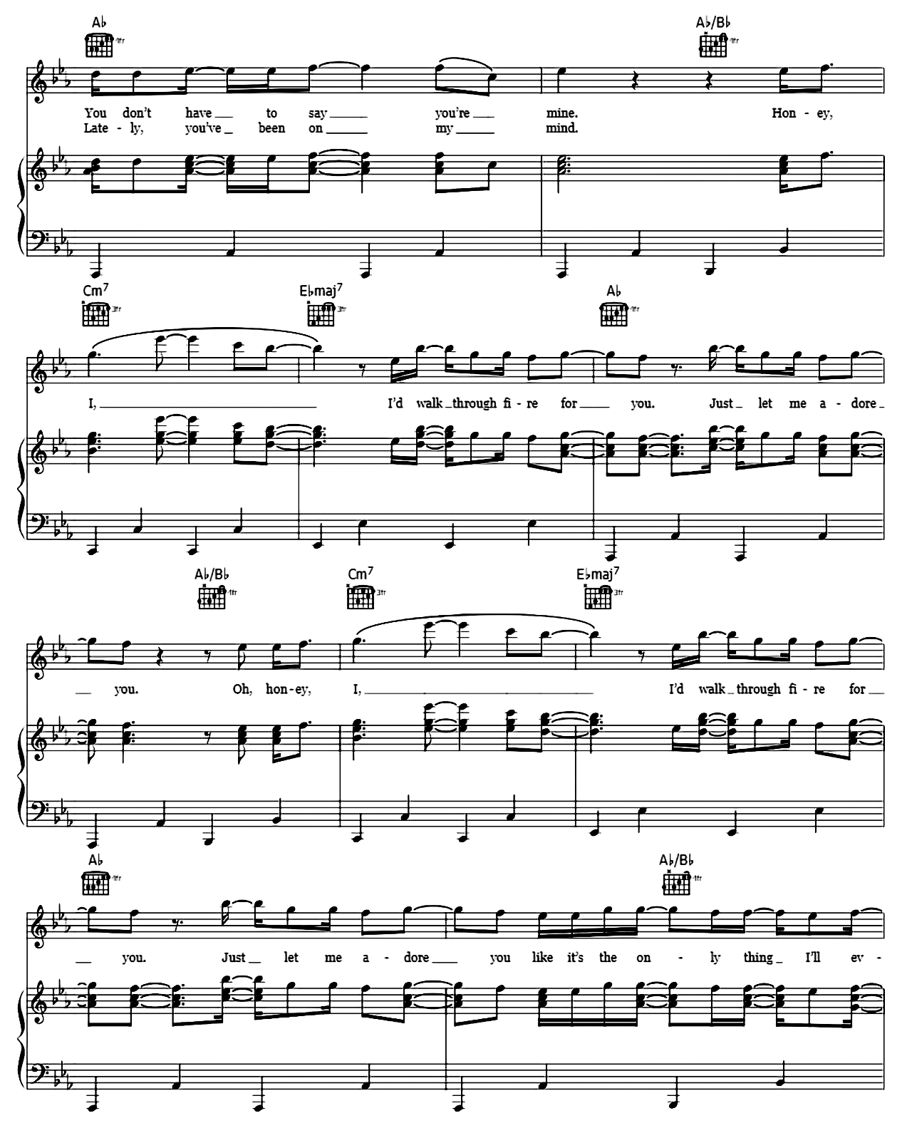 Adore You sheet music 3