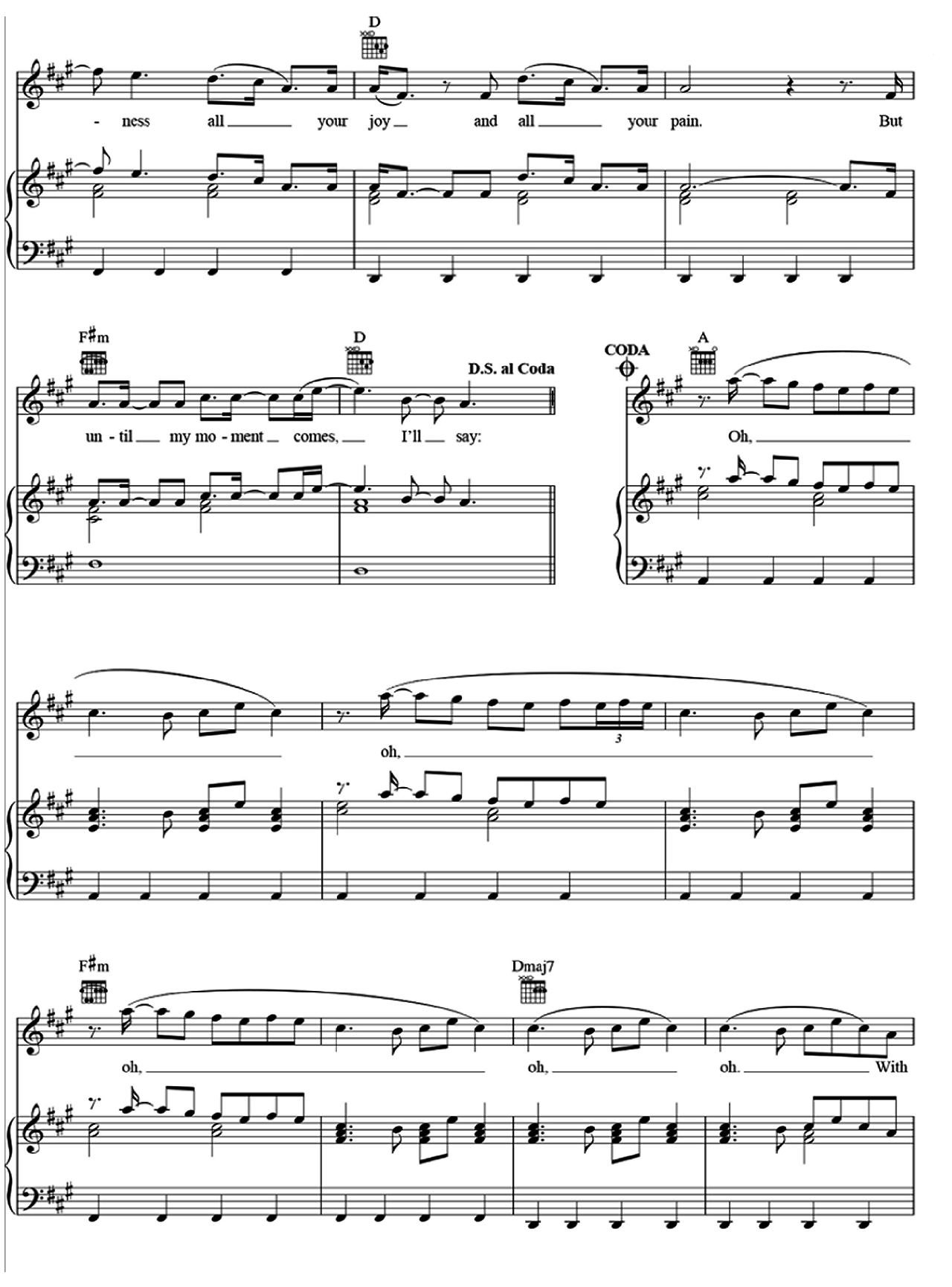 I Lived sheet music 6