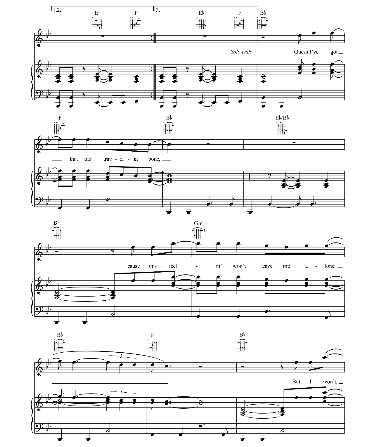 Long As I Can See The Light sheet music 3