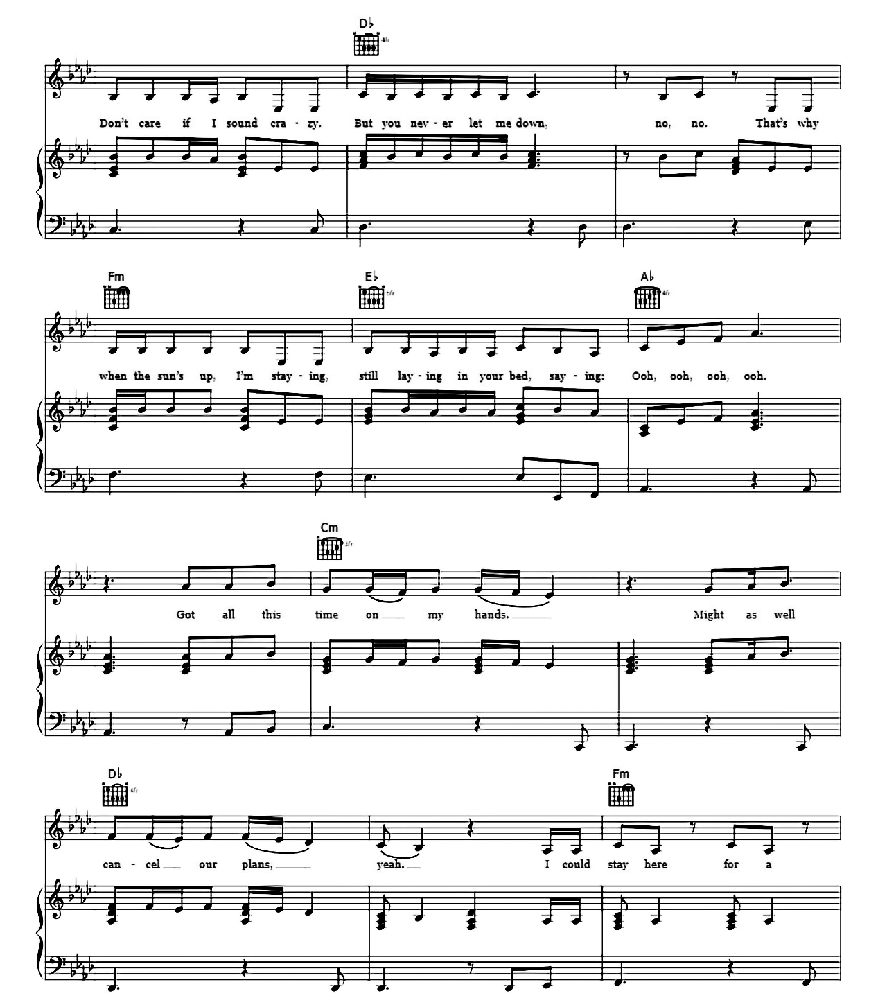Stuck With U sheet music 2
