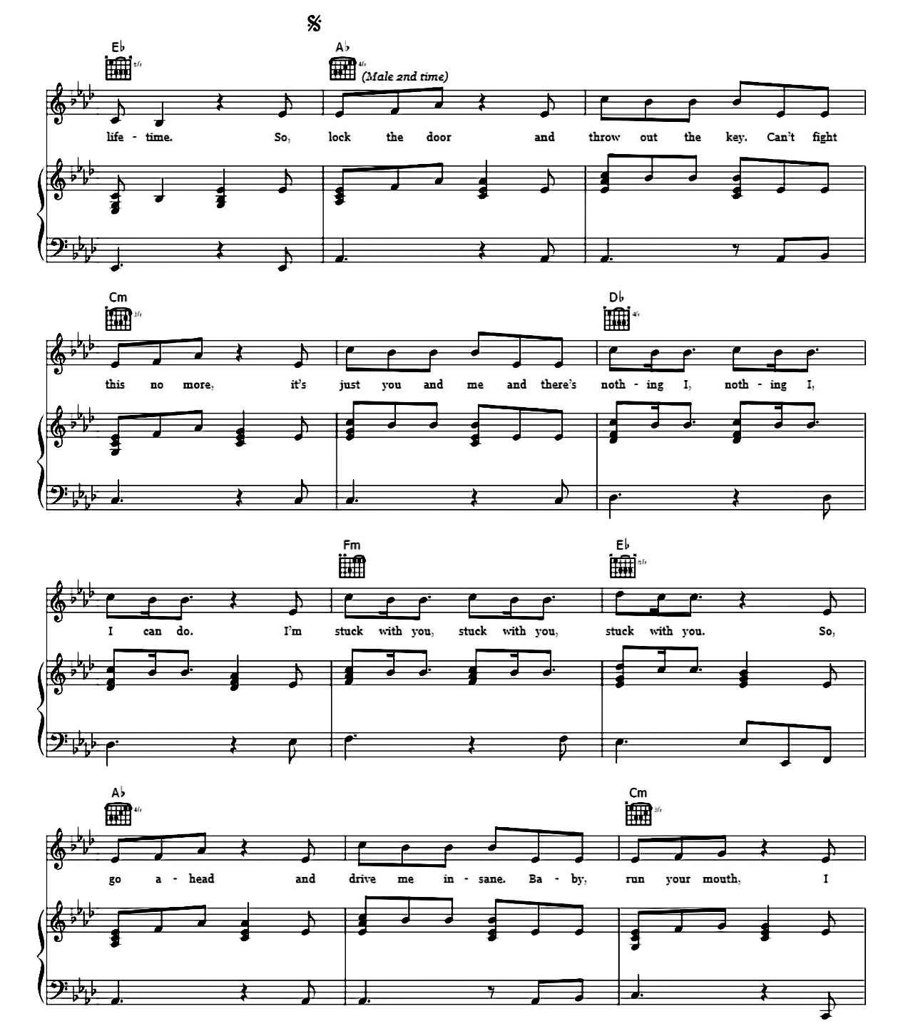 Stuck With U sheet music 3