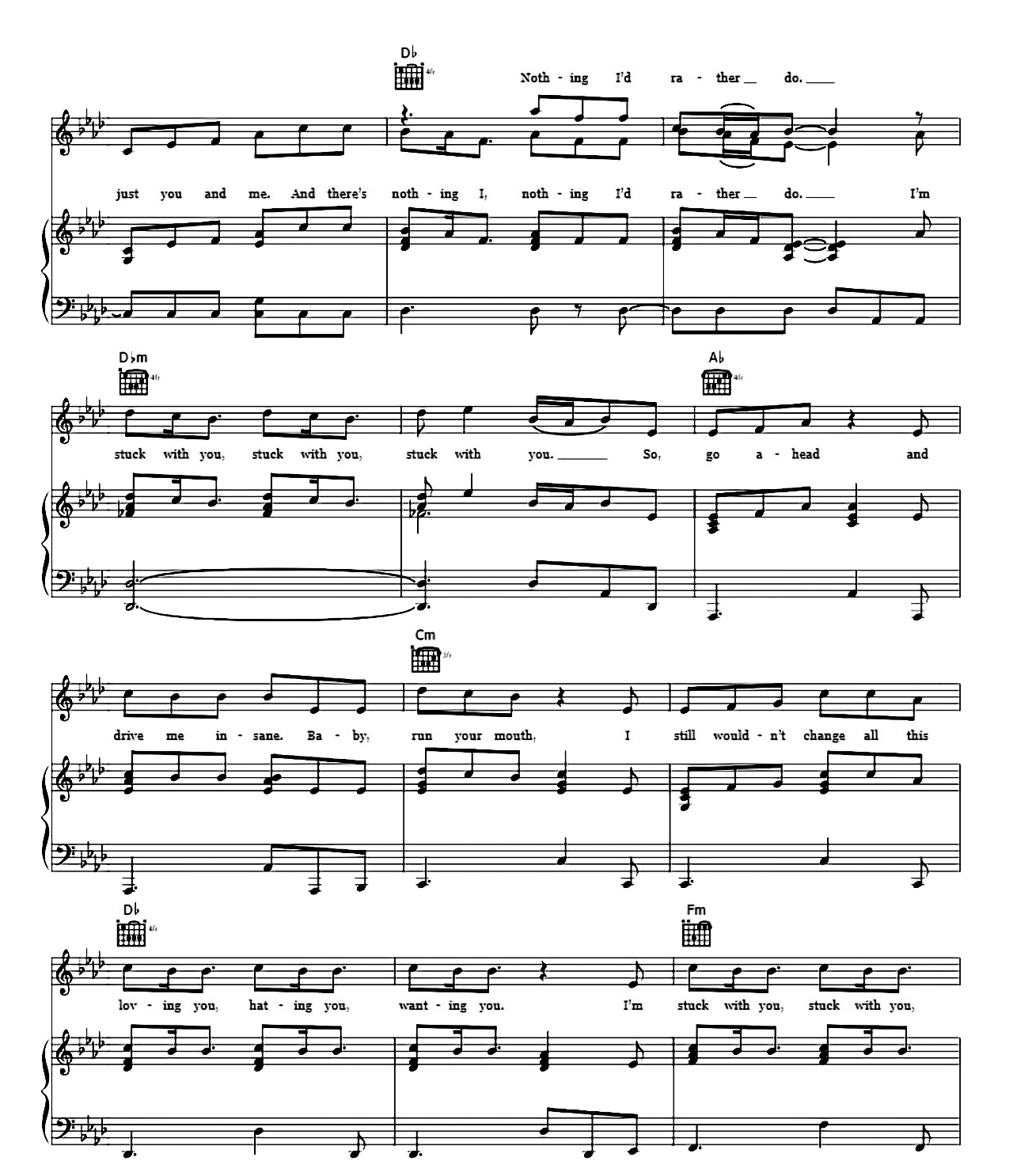 Stuck With U sheet music 7