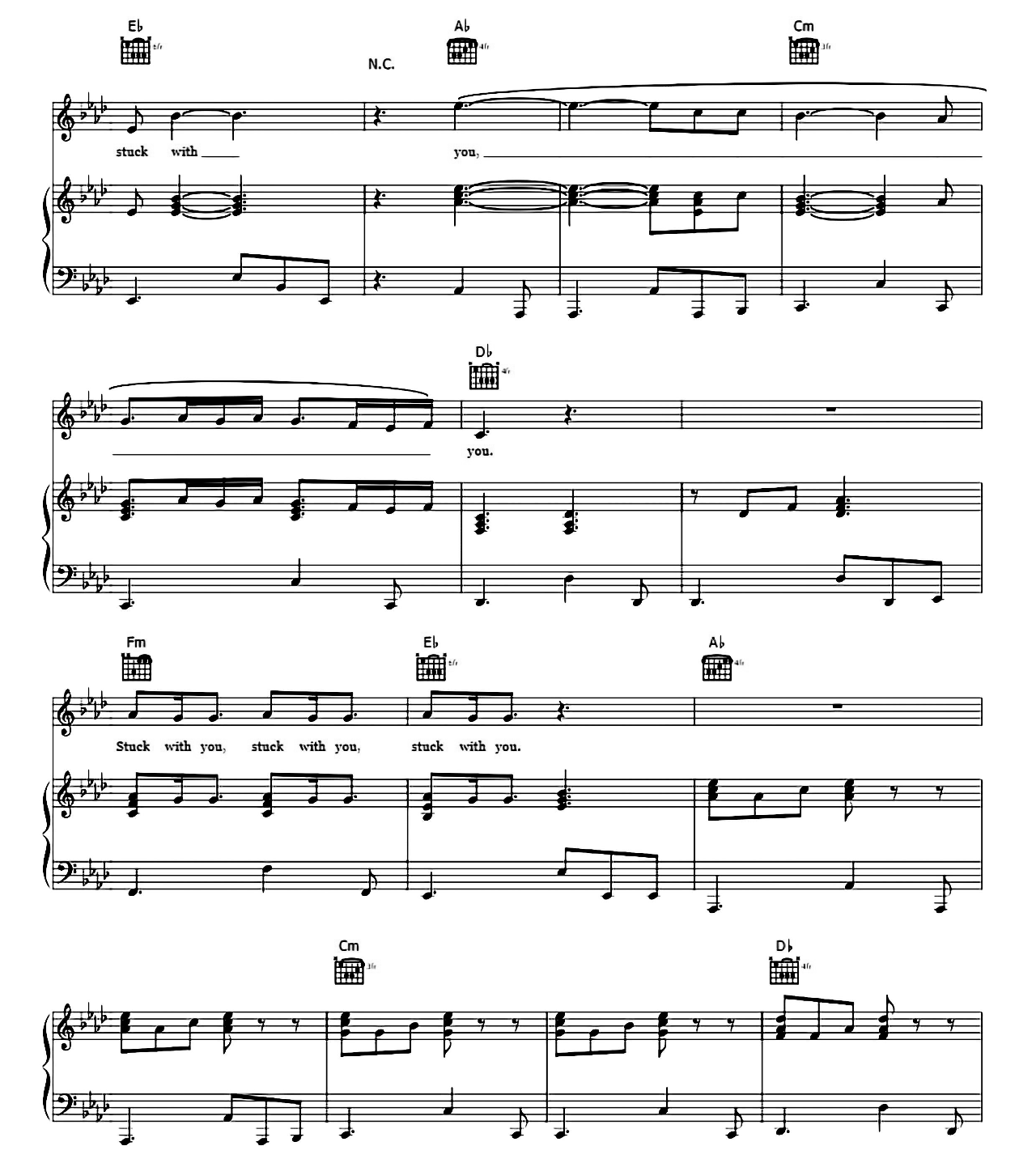 Stuck With U sheet music 8