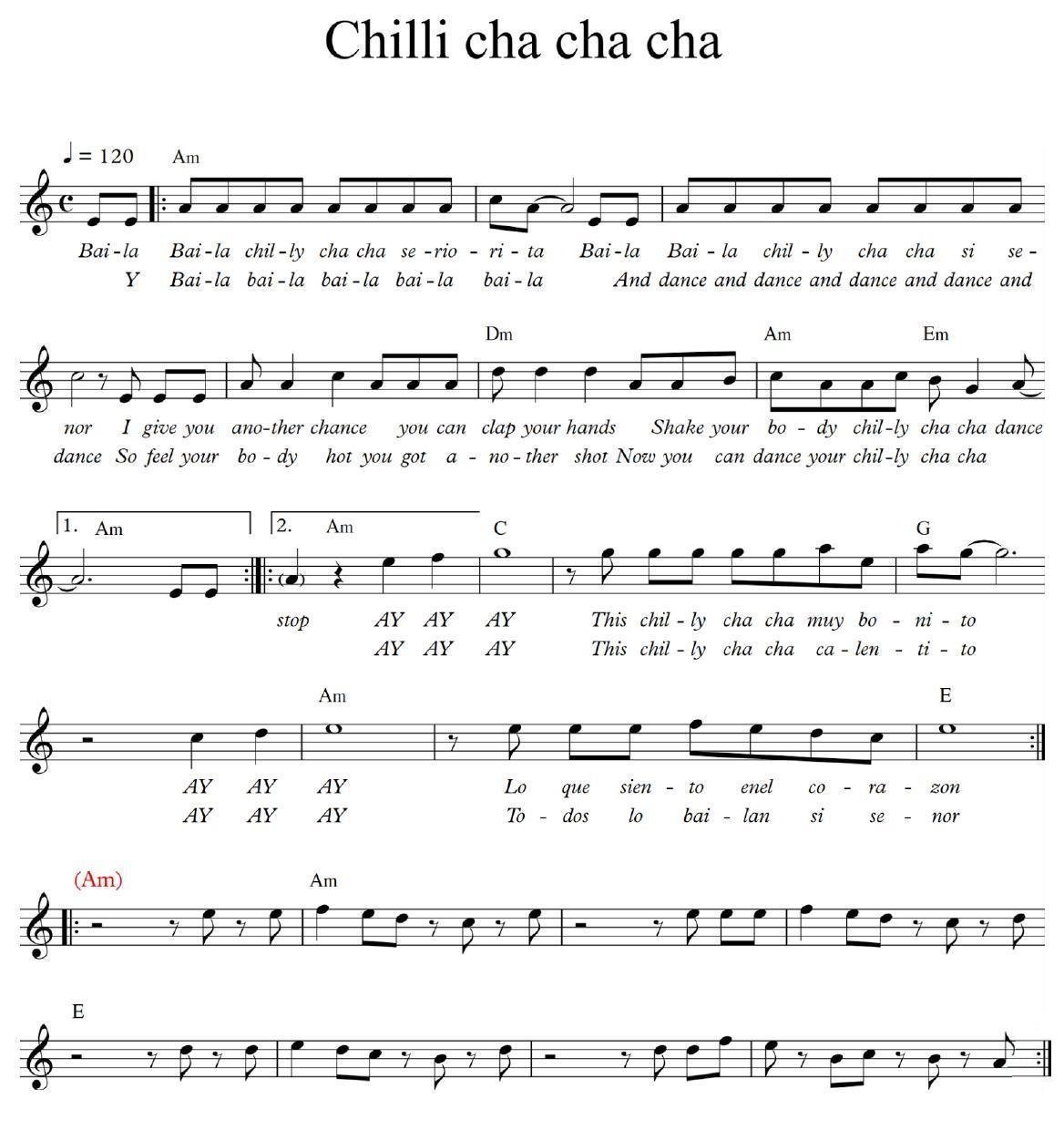 Chilli Cha Cha sheet music