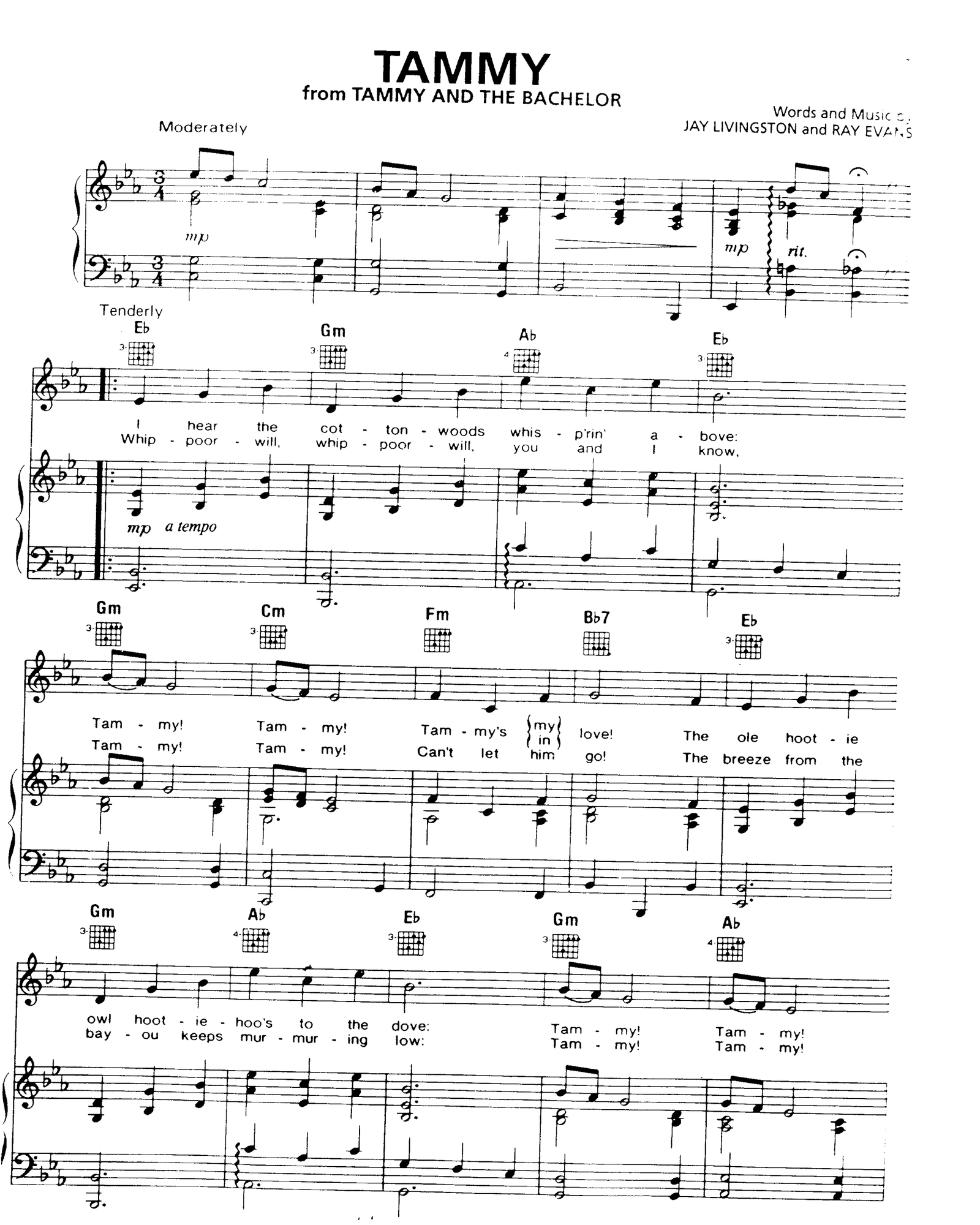 Tammy sheet music