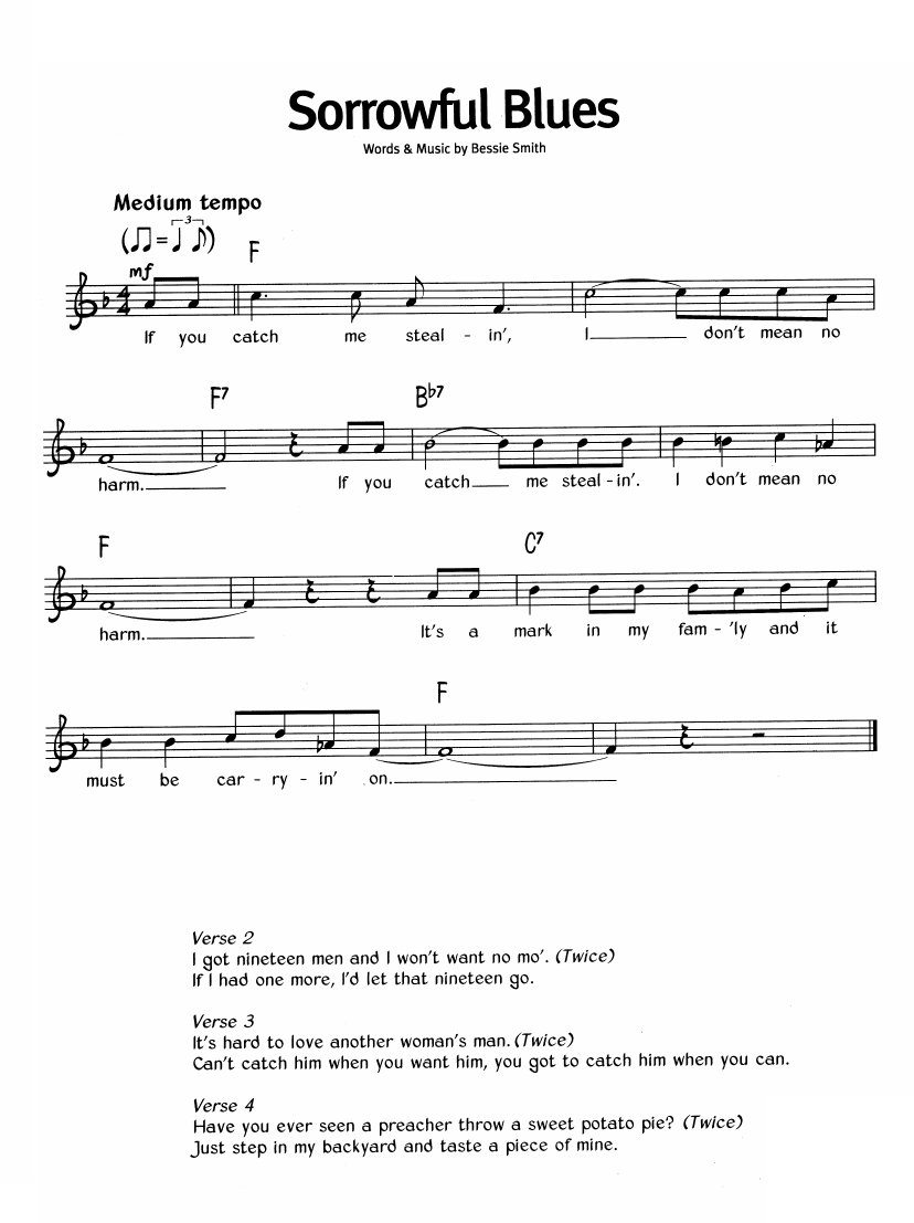 Sorrowful Blues sheet music