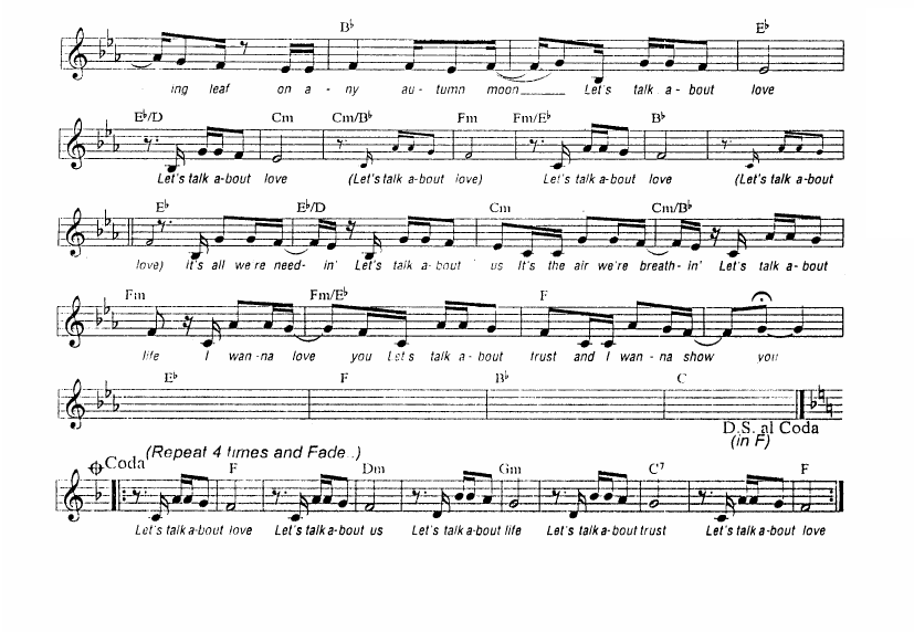 Let's Talk About Love sheet music 2