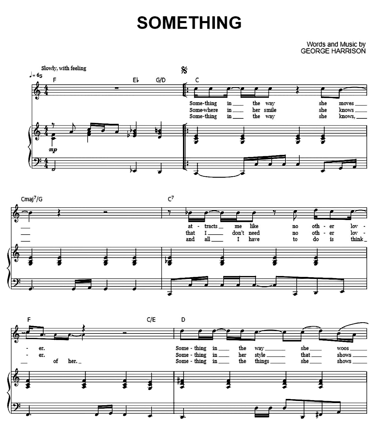 Something sheet music