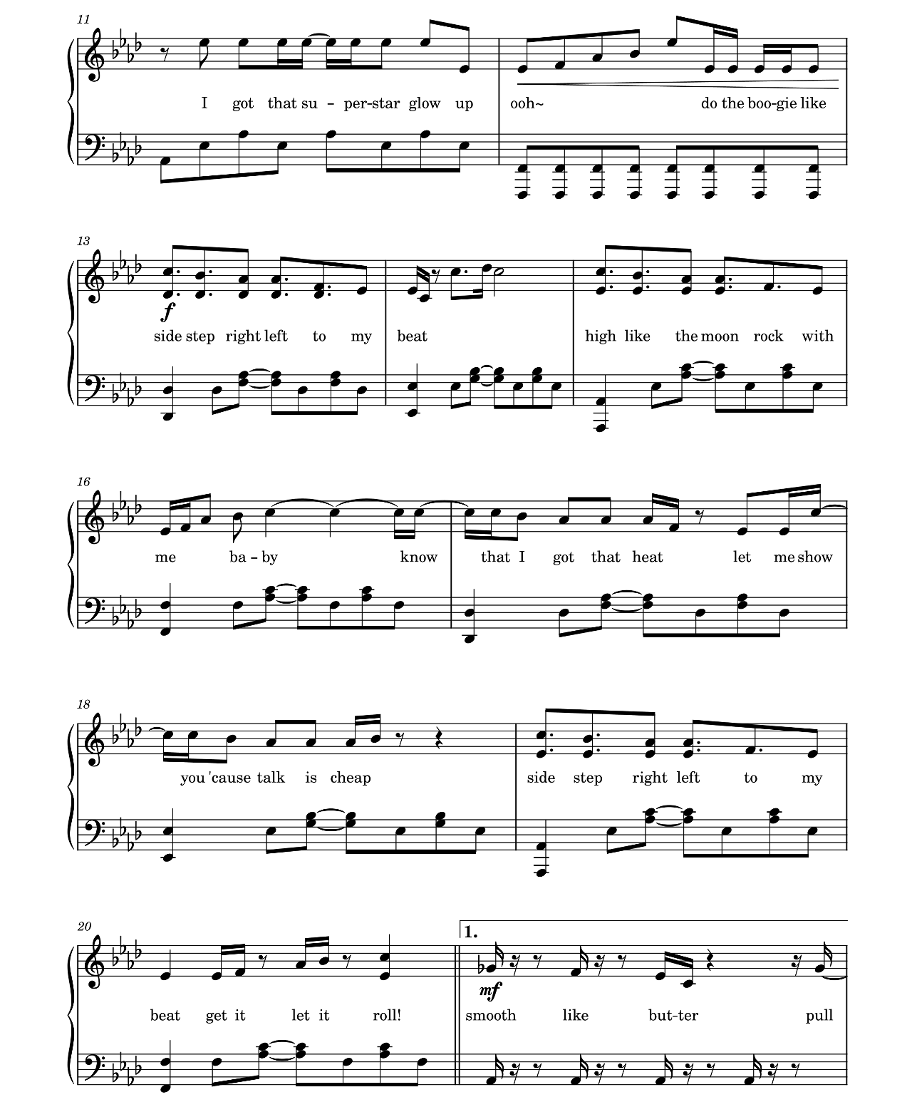 Butter sheet music 2