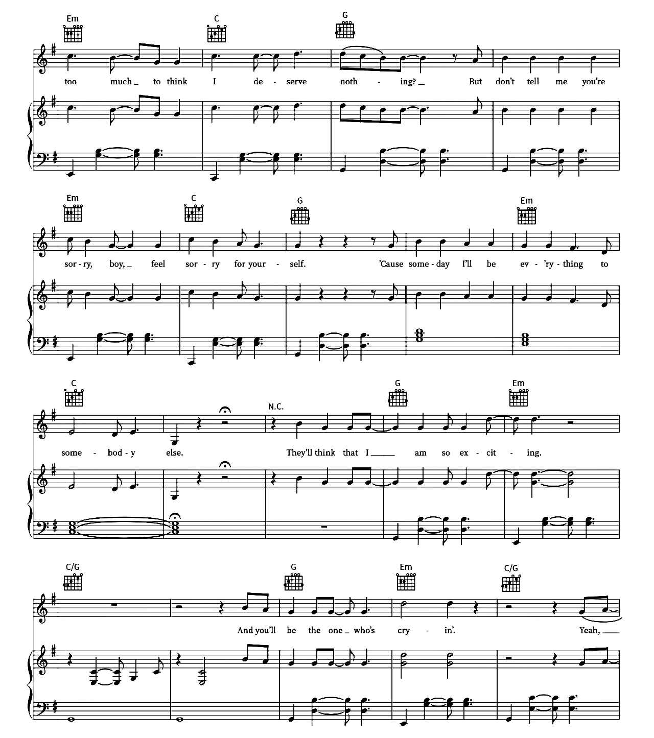 Enough For You sheet music 5