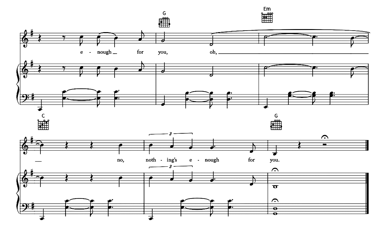 Enough For You sheet music 7