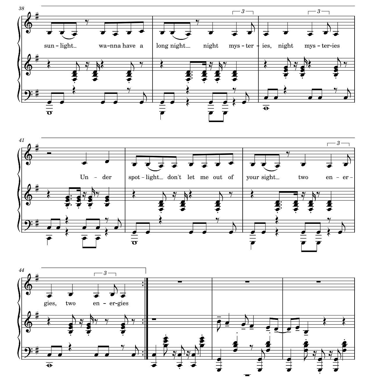 Glitter sheet music 5