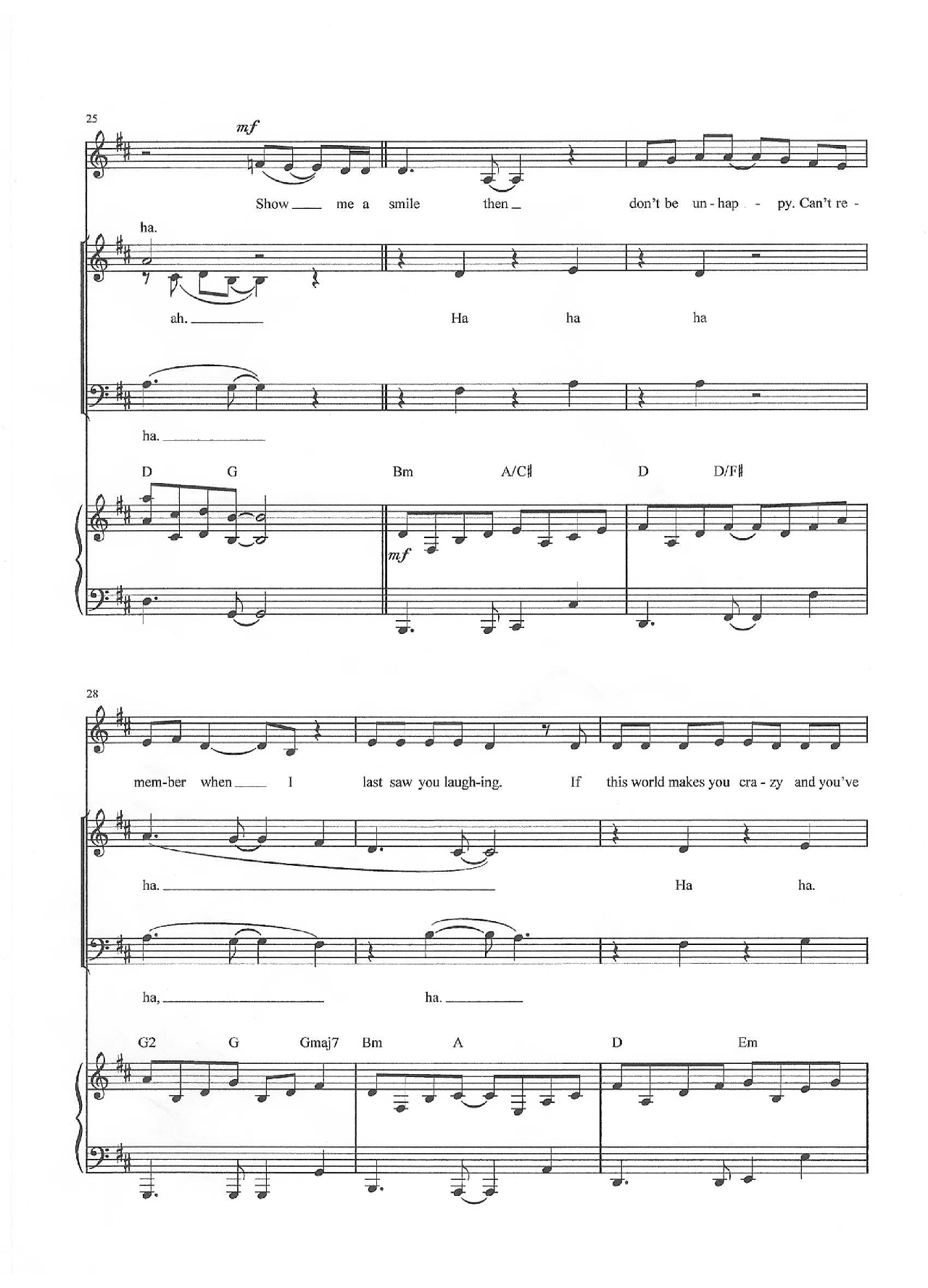 True Colors (Glee Version) sheet music 5