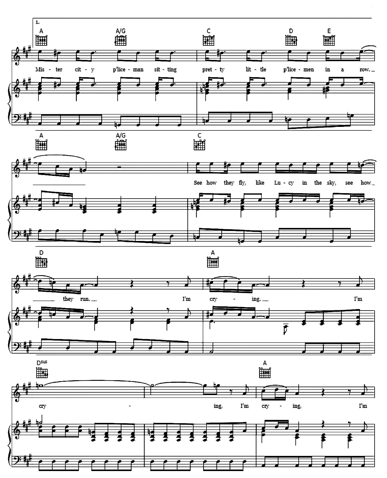 I Am The Walrus sheet music 4