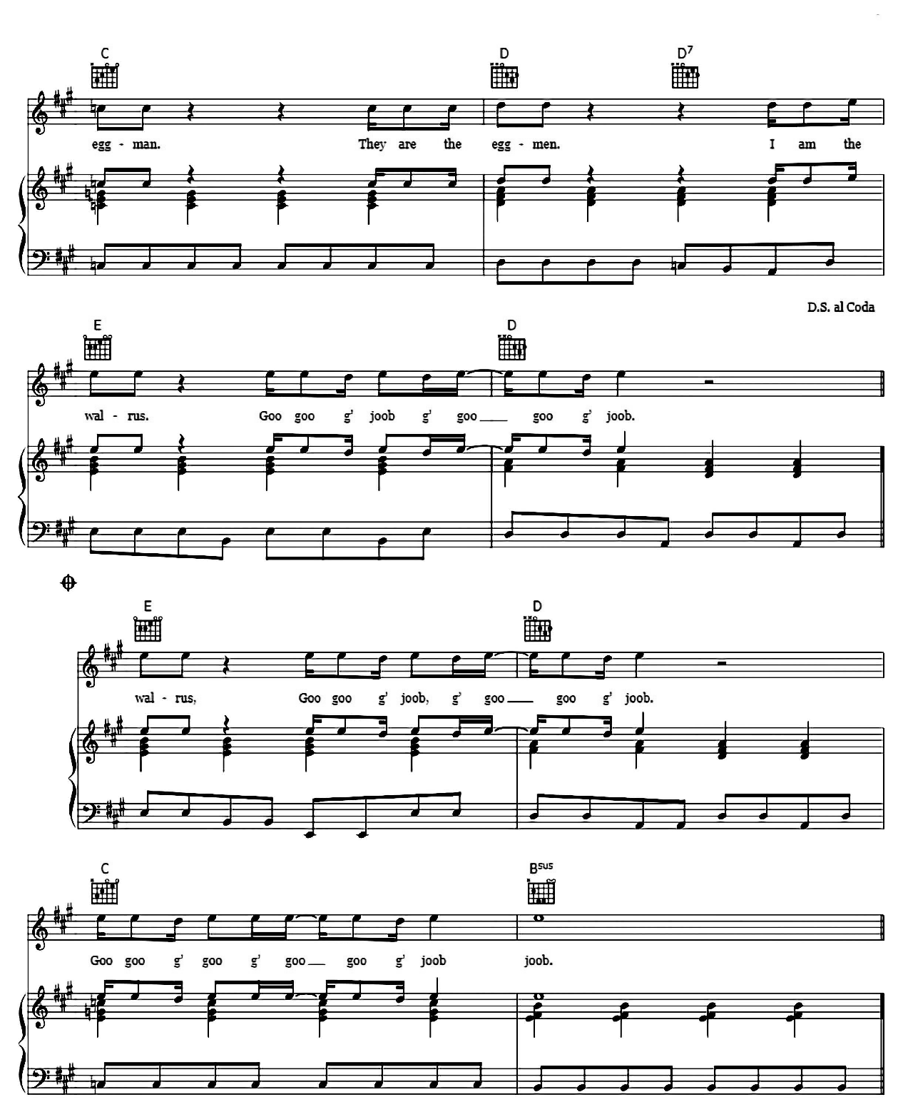 I Am The Walrus sheet music 6