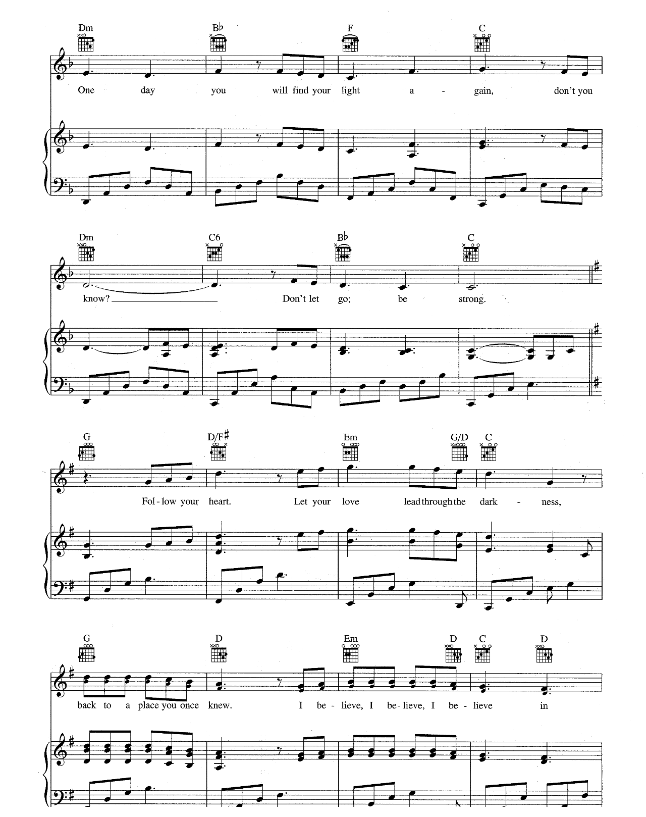 I Believe In You sheet music 2