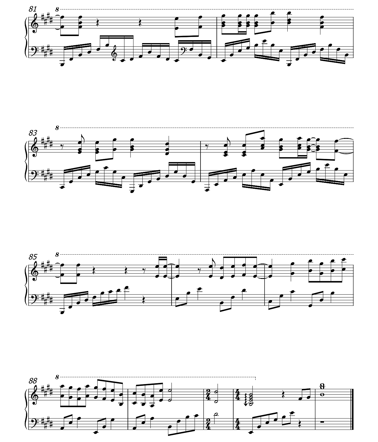 Beautiful In White sheet music 6