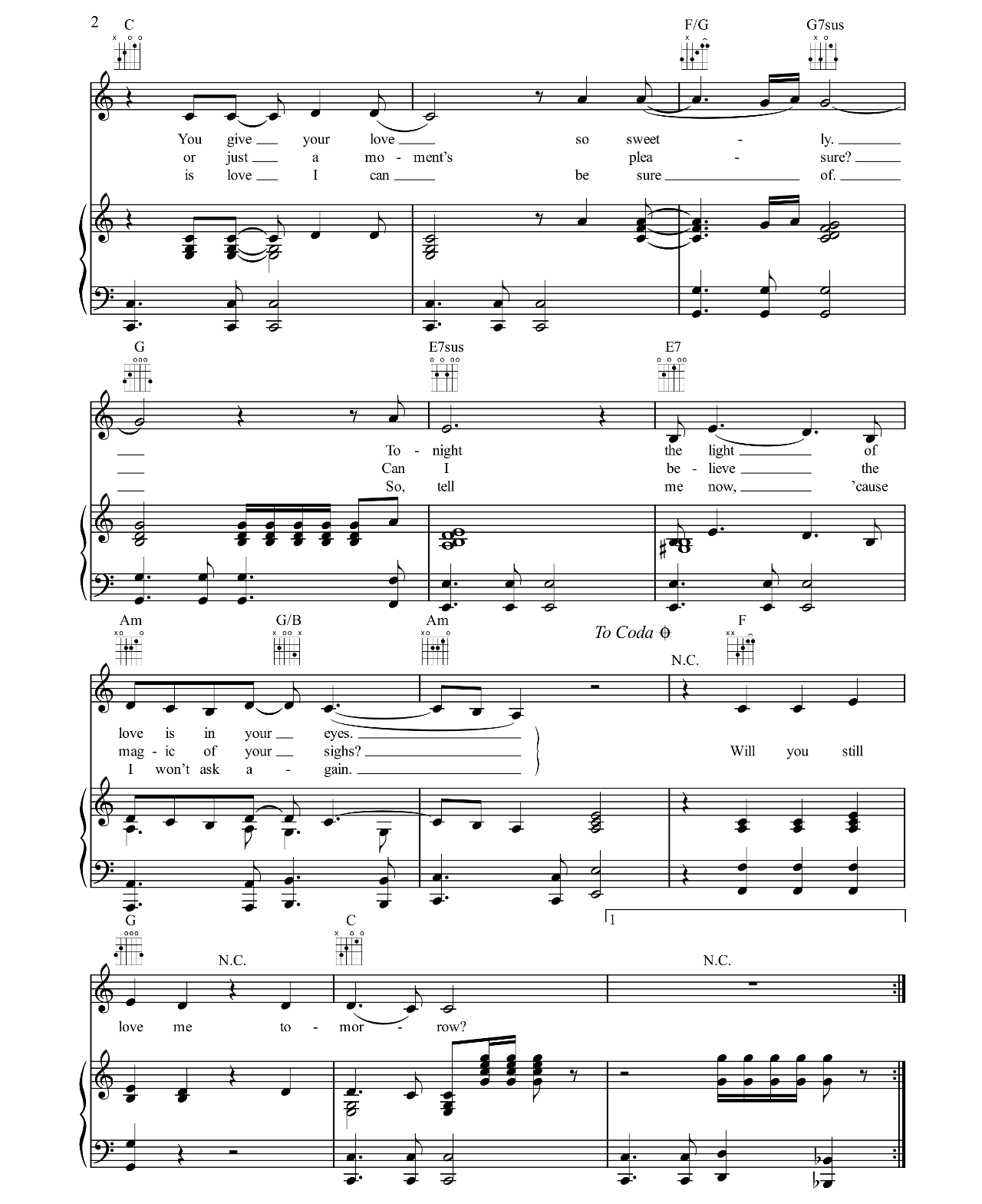 Will You Still Love Me Tomorrow sheet music 2