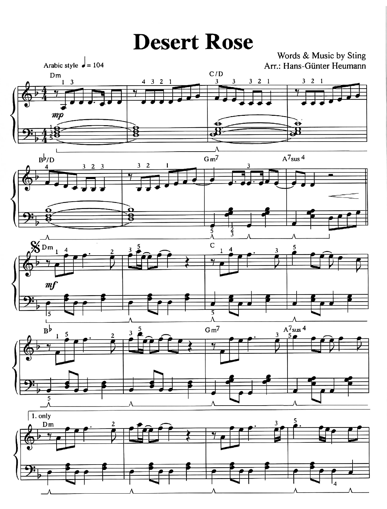 Desert Rose sheet music