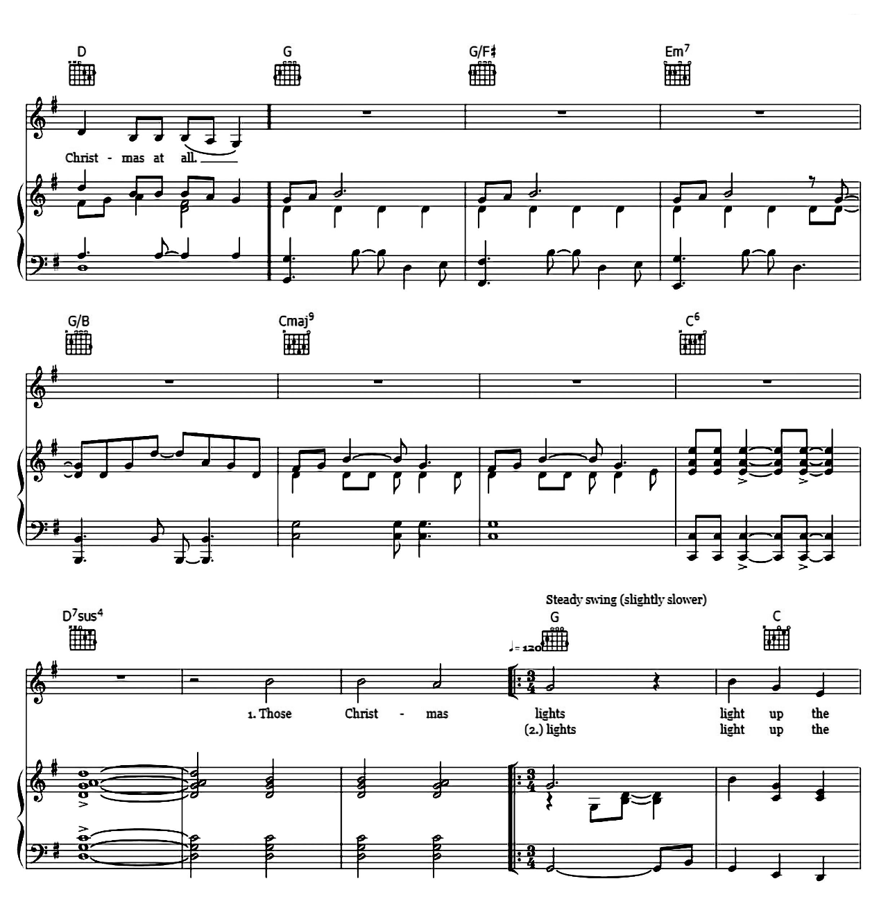 Christmas Lights sheet music 6